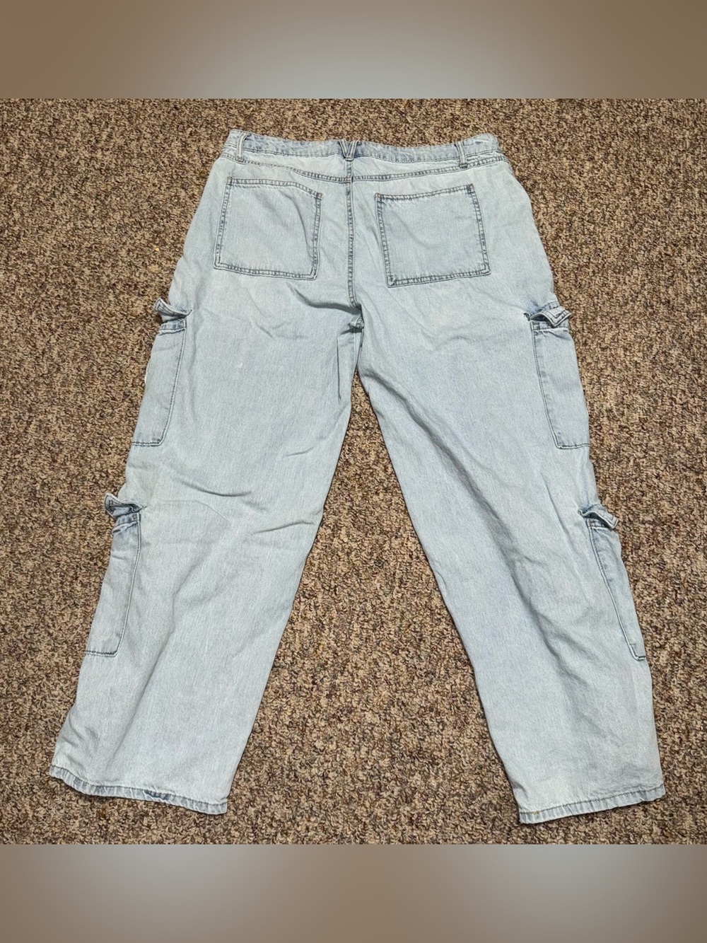 Y2K Vintage 90s baggie jeans women's size 16 skater wide leg hip hop grunge - Picture 2 of 10
